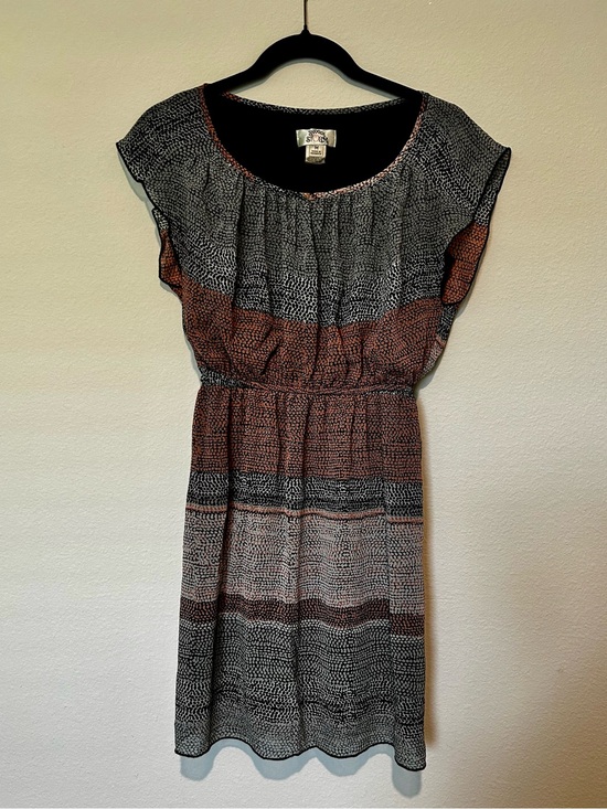 Sweet Storm Dresses & Skirts - Sweet Storm Rust & Black Printed Mini Dress